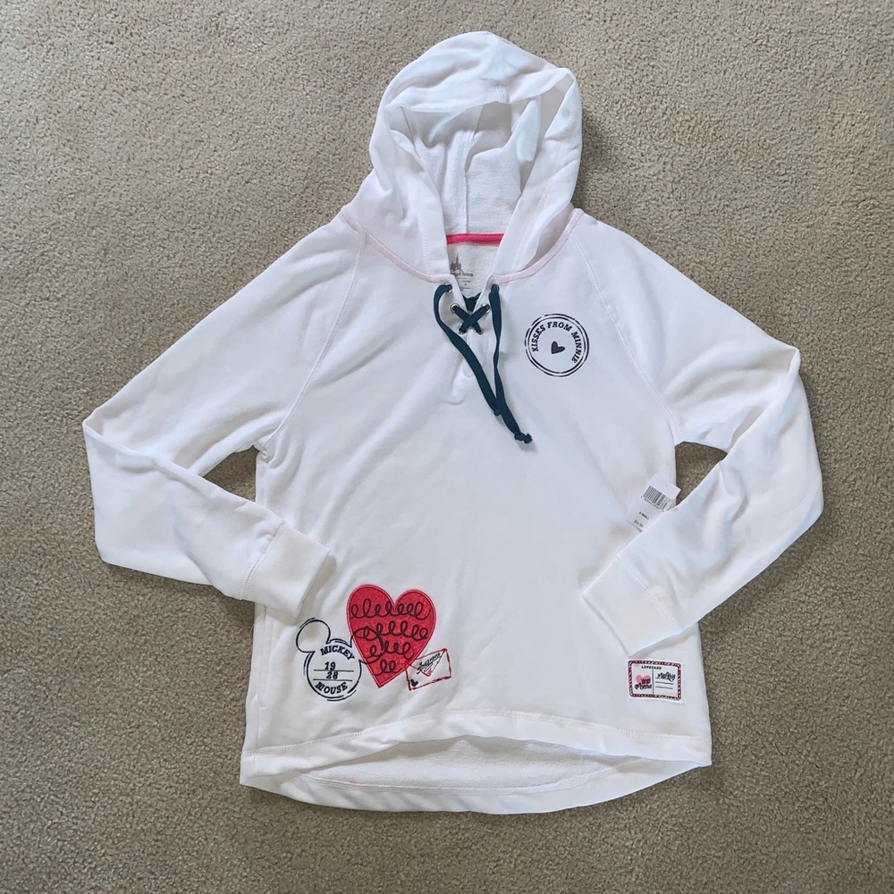WHITE DISNEY HOODIE- SIZE XS
